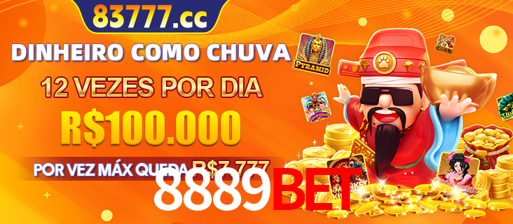 Banner do programa de recompensas Recomende para amigos do 8889BET, detalhando os bônus por convidar amigos, com prêmios que chegam a R$288.888.